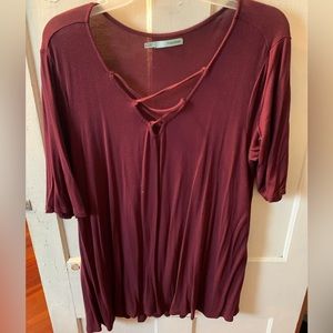 Maroon top